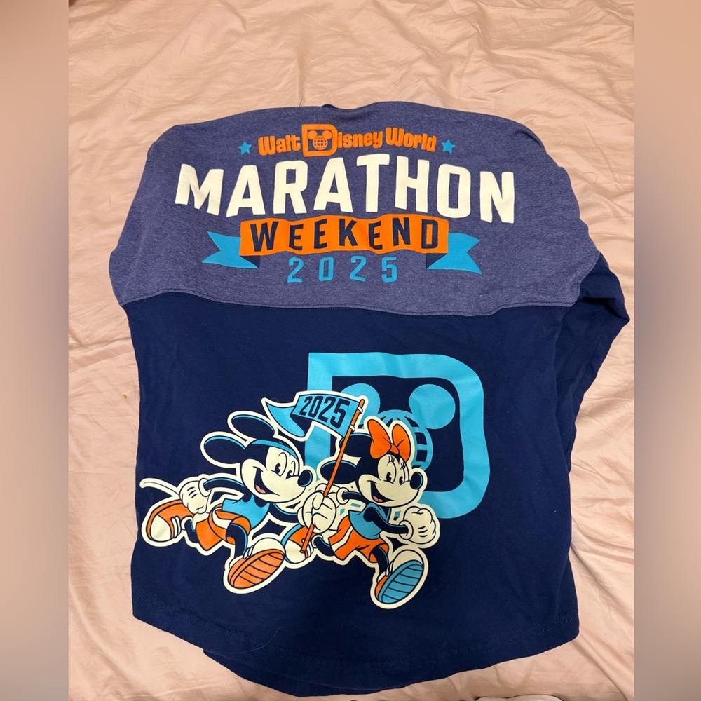 Disney Marathon Weekend 2025 Blue and Orange Shirt